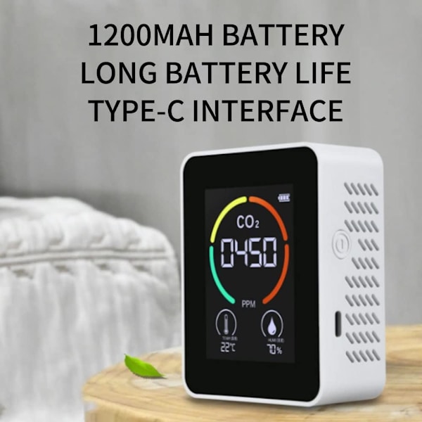 Indoor Air Quality Detector Carbon Dioxide Meter Digital Display-XF7-