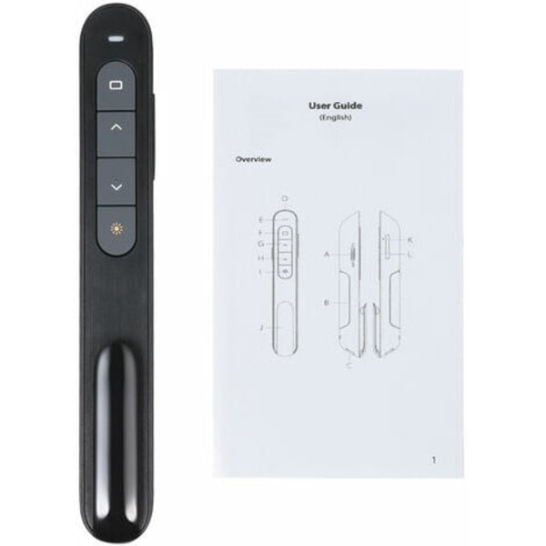 2,4 GHz trådløs Powerpoint-præsentationspegepind, PPT-pegepind med USB-modtager, 100 meters fjernbetjening kompatibel med-XF3-