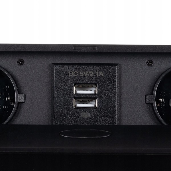 Uttaksskinne med USB black 1759