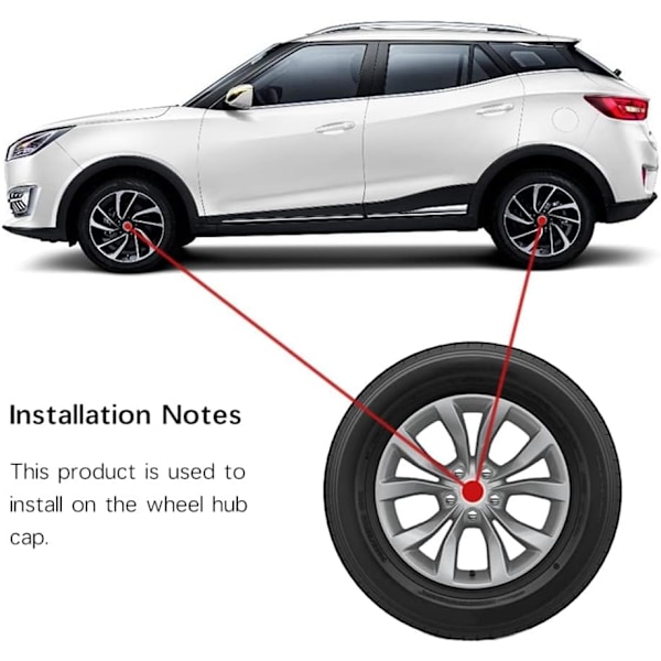 (Svart) 4 stk Navkapsler for Mazda, 57mm, Navkapsler for Bil