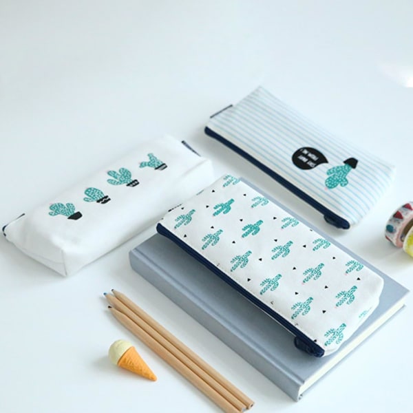 Pencil Case,  Cute Canvas Stationer Pencil Bag Office and School