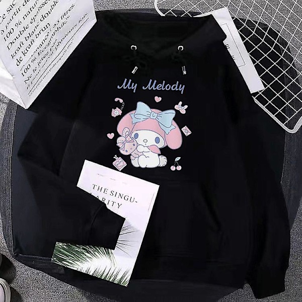Sanrio Anime Cinnamoroll Kuromi My Melody Plysch Huvtröjor Kläder Pojke Flicka Baby Tröjor Pullover Toppar Present 135-145CM 135-145CM QWERR