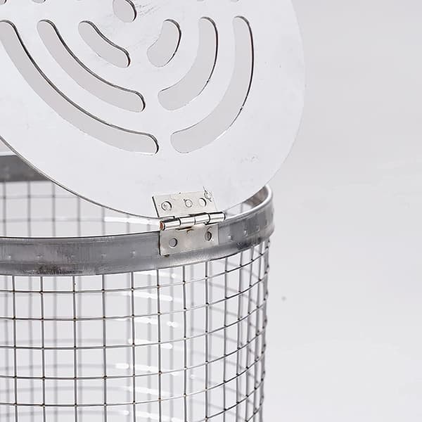 2-pack grillkorg i rostfritt stål, 2 krokar och 2 gafflar. Rullgrill-XF19-