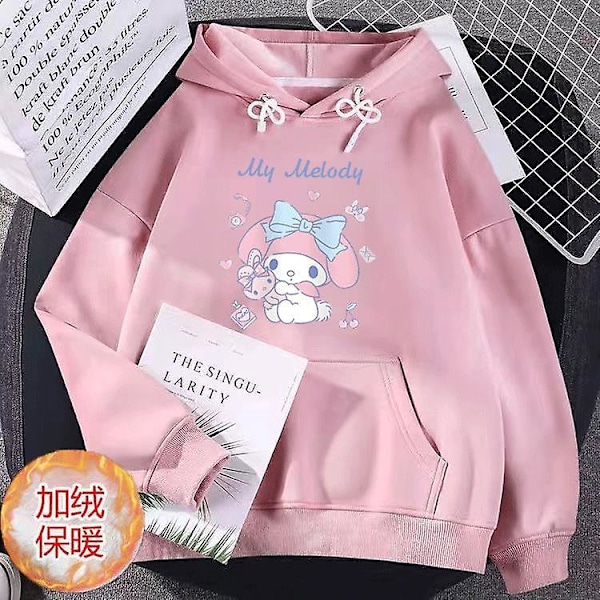 Sanrio Anime Cinnamoroll Kuromi My Melody Plysch Huvtröjor Kläder Pojke Flicka Baby Tröjor Pullover Toppar Present 115-125CM 115-125CM XSDDF