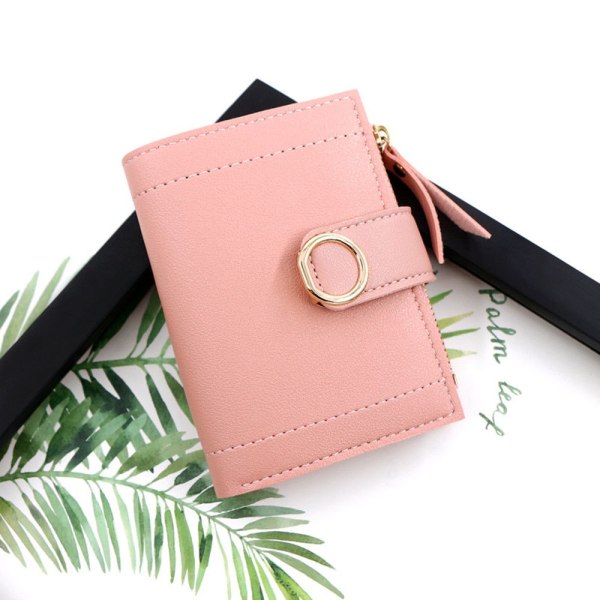 Kvinnor kort plånbok damer clutch väska rosa Pink