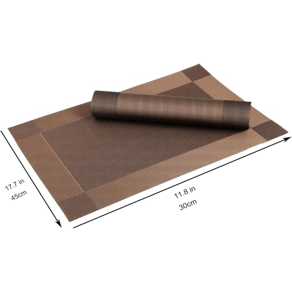 PVC bordstablet Halkfri, vaskebar varmebeständig rektangulär vinyl P