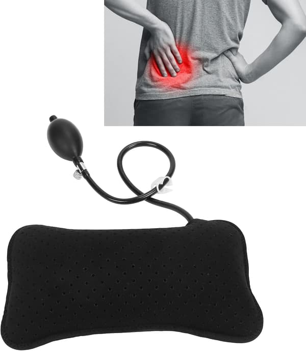 Inflatable Lumbar Support Pillow, Portable Lower Back Support Cushion, Breathable Airbag Seal Sleeping Pillows-FF-