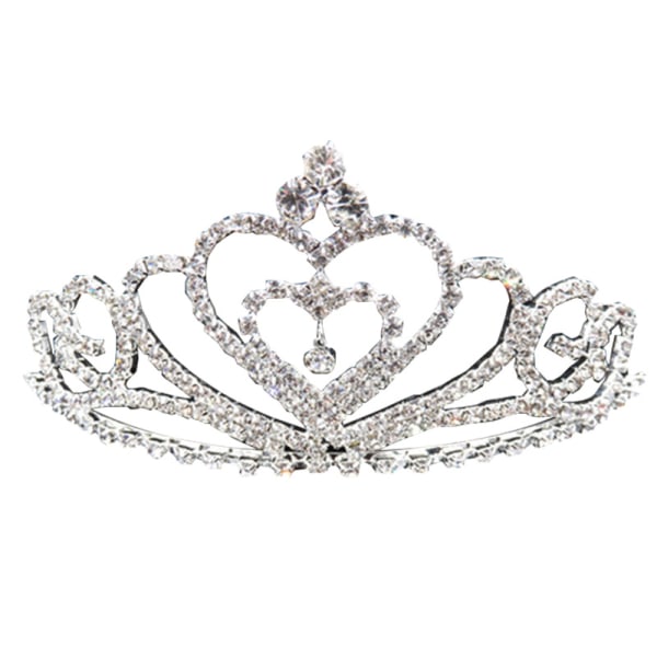 Child Crystal Tiara Crown för Flower Girls, Sparkling Princess