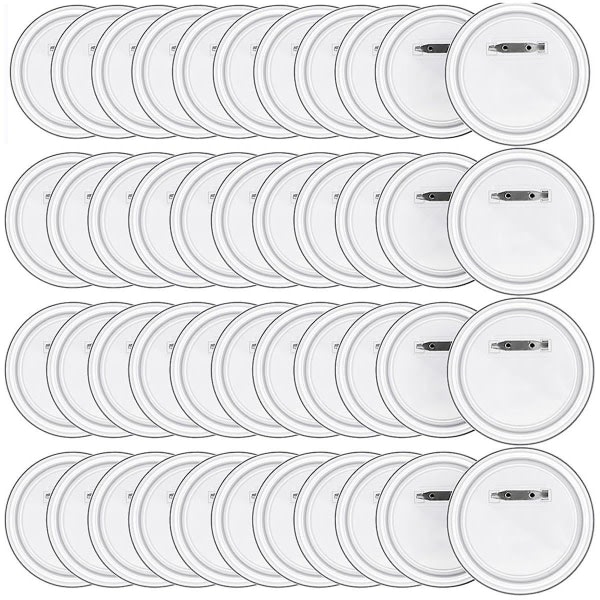 50 st 2,36 tum Button Maker DIY-knappnålar, akryldesignknappmärke Tydlig knappnålsmärken