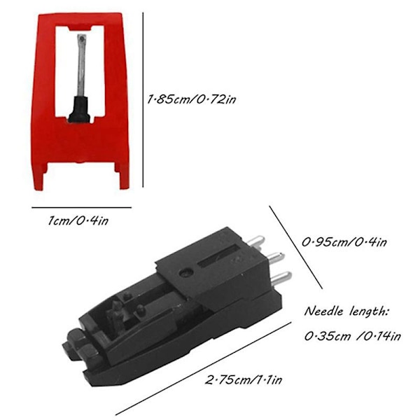 4 stk Stylusnåler for Platespillere - Erstatningsnåler for LP Crosley Ion Jensen 1Byone Grammofon