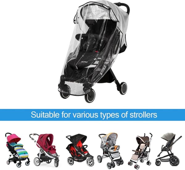 Universal Stroller Rain Cover - Foldable and Breathable Rain Cover