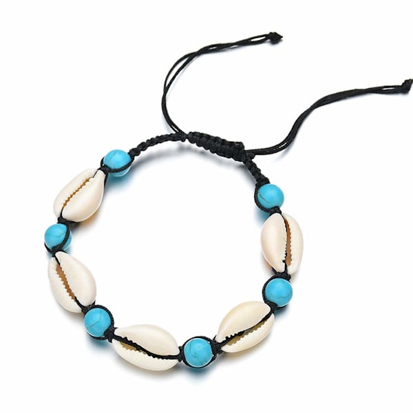 Kreativt Armband, Vävda Ankelband med Snäckor (Blandade Färger)