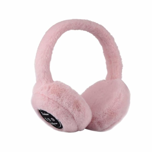 Hodetelefoner Ørevarmere deksel Trådløst musikk øredeksler Headset for reiser utendørs-rosa