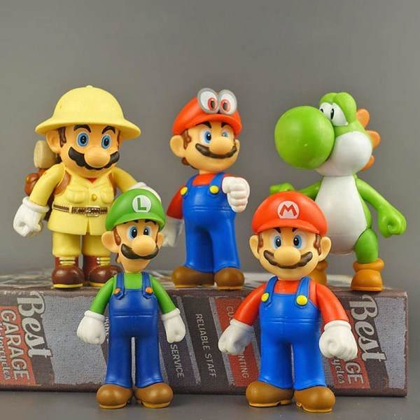 Super Mario Toys, Mario Bros Luigi, Mario, Yoshi Action Figurer