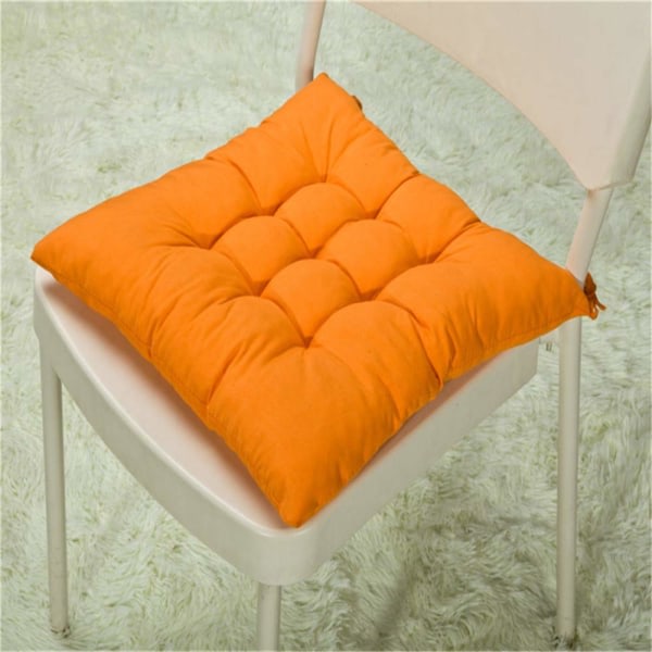 4 fyrkantiga stolsdynor 40x40 sittdynor Heminredning Quiltad mattkudde Idealisk för inomhus- och utomhusbruk (4 orange)