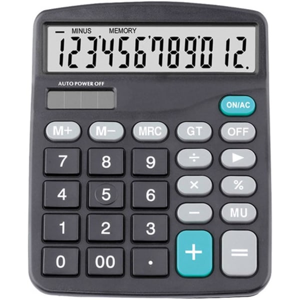 Basic Standard Miniräknare Stort Solar Battery Calculator Dubbel