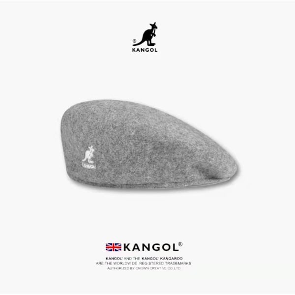 Kangol 504 Flat Cap Herrar Kvinnor Casual Basker Hatt Vinter Newsboy Kepsar För Herrar Kvinnor gråvit M（56-58cm） gråvit gråvit M（56-58cm）