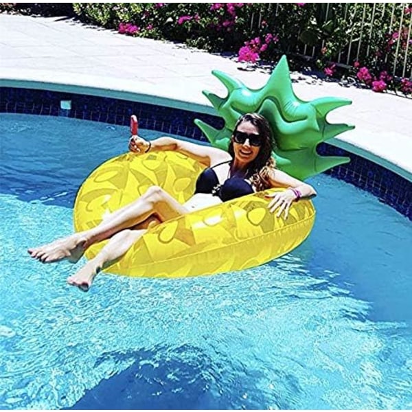 Jätte uppblåsbar simringleksak - Pineapple Pool Float Söt Summer Beach Party Pool Livboj