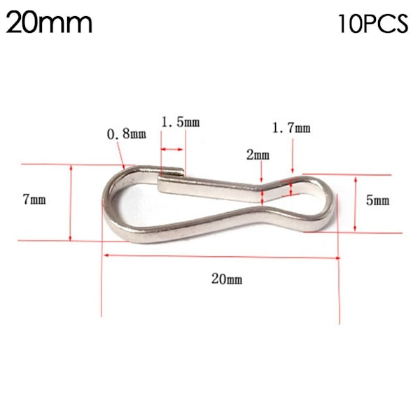 10 kpl Metalliset soljet Dockväska Ketju 20MM 20mm