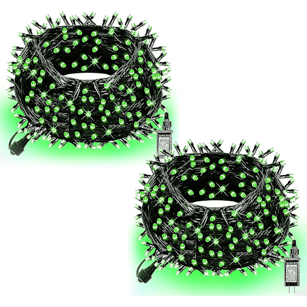 Ljusa 20 m 200 LED Julbelysning, Julgransbelysning Kopplingsbar Grön Green 400 LED