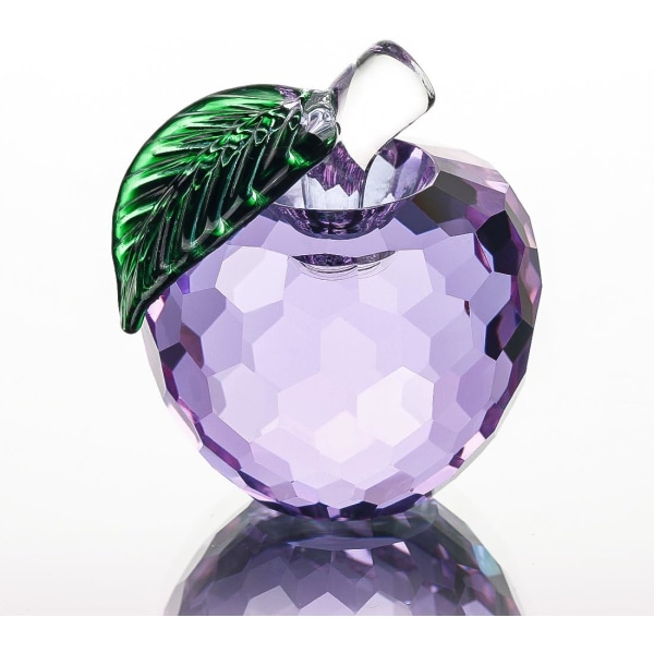 Kristall äpple papirvikt konst glas frukt samlarfigurer