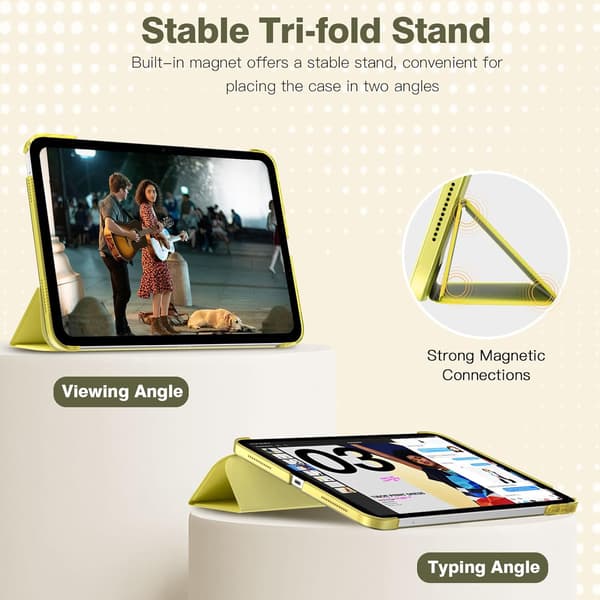 Case Compatible with iPad (A16) 11th Generation 11-inch 2025/iPad 10th Generation 10.9-inch 2022, Lemon Yellow-FF-