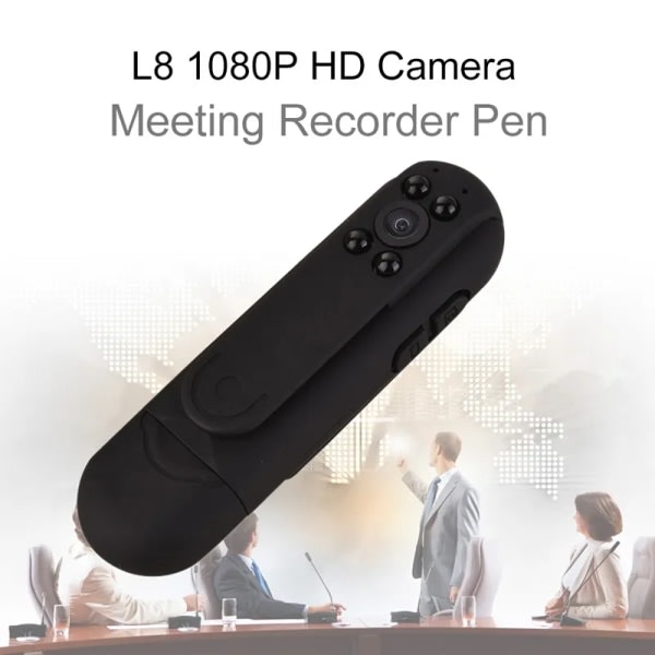 Bærbar Stemmeopptaker Pen Video Lydopptaker HD 1080P Mikrokamera Nattsynskamera