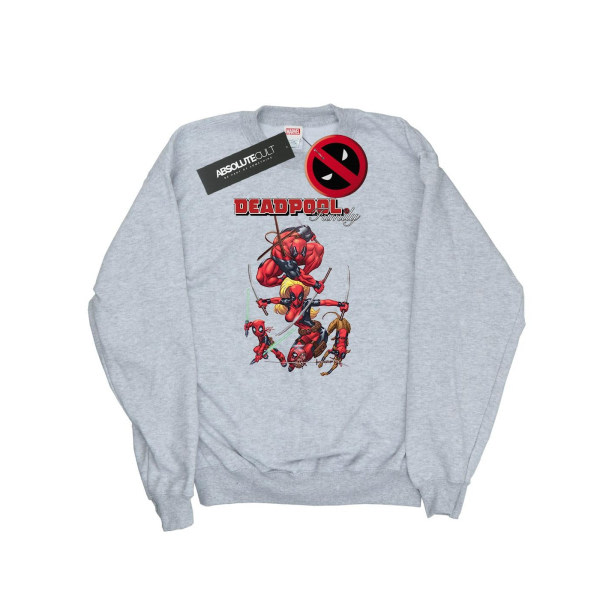 Marvel Dam/Ladies Deadpool Family Sweatshirt S Heather Grey S