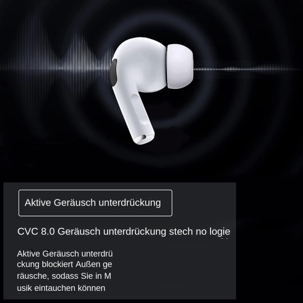 Trådlösa hörlurar, trådlösa Bluetooth 5.3 hörlurar Stereo hörlurar Brusreducering i örat Inbyggd mikrofon