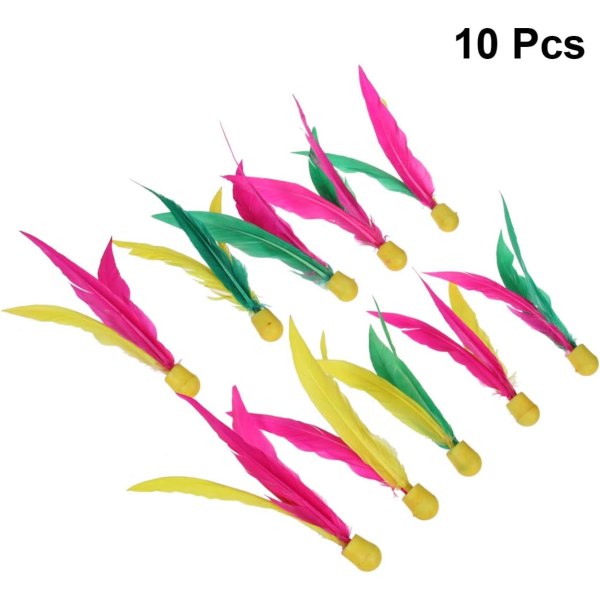 10. sulkapallo med hög elasticitet Trehåriga färgglada cricketbollar Paddla badmintonfjäderbollar Sporttillbehör