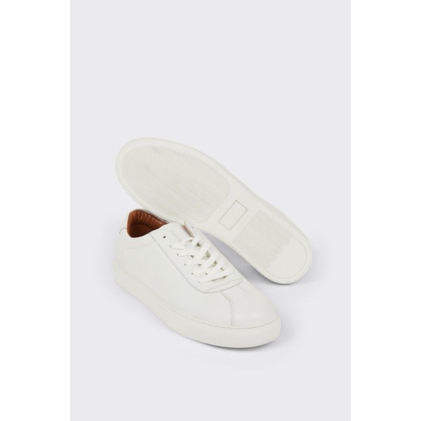 Burton Herre Smart Læder Trainers 8 UK White 8 UK