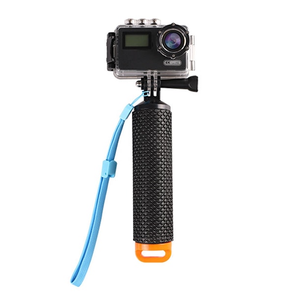 Flytende håndgrep, stangfeste for GoPro Hero 9 8 7 6 5 Max Session 4 3+, tilbehør for håndtaksfeste for AKASO orange