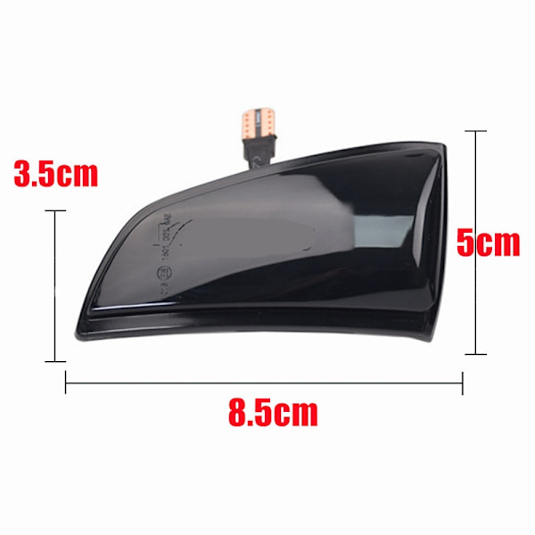 LED Dynamisk Blinklys Volvo S40 2004-07 V50 2004-08 C70 2006-09 Black Svart