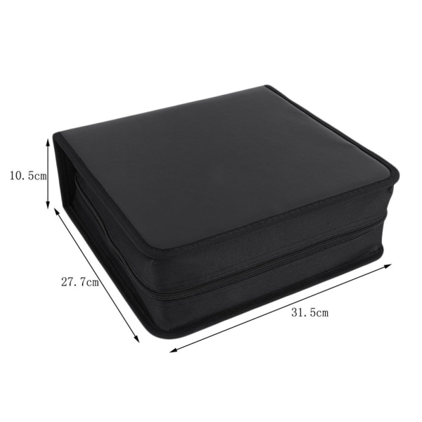 400 stycken high-end PU-simuleringsläder CD-väska, DVD-förvaringsväska