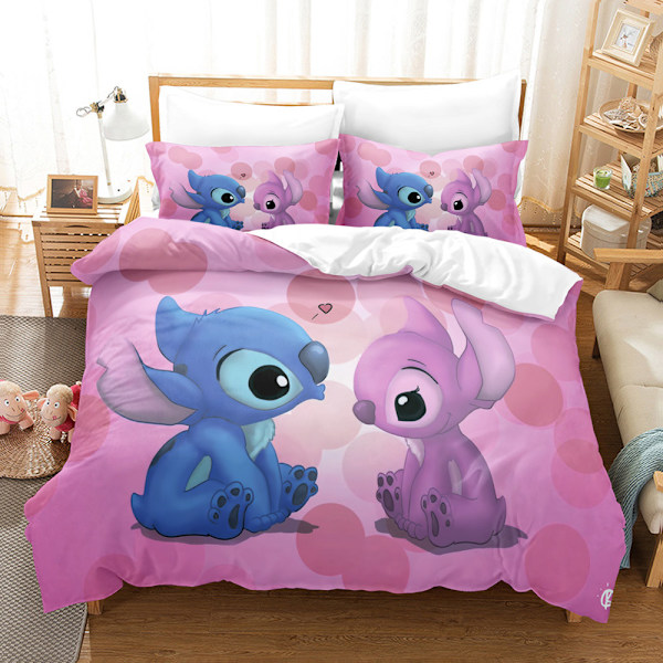 3D digitaltrykk tredelt sett søt tegneserie Stitch Star og Baby dynetrekk 135*200 putevar 50*75*1
