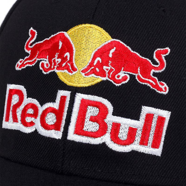 Red Bull Racing Cap Utomhussport for menn Peaked Baseball Cap Cap, svart