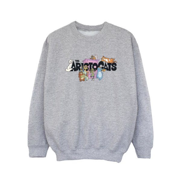 Disney Girls The Aristocats Music Logo Sweatshirt 5-6 år Spo Sports Grey 5-6 år