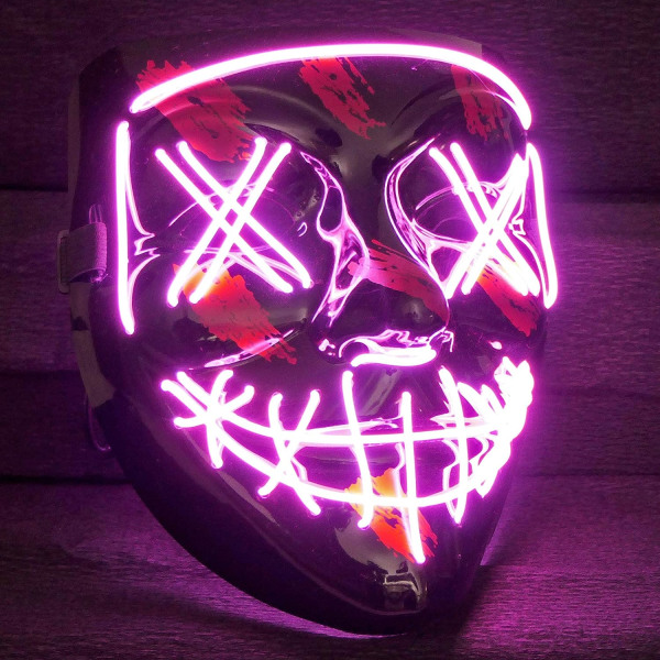LED purge mask med 3 blixtlägen - perfekt som techno DJ
