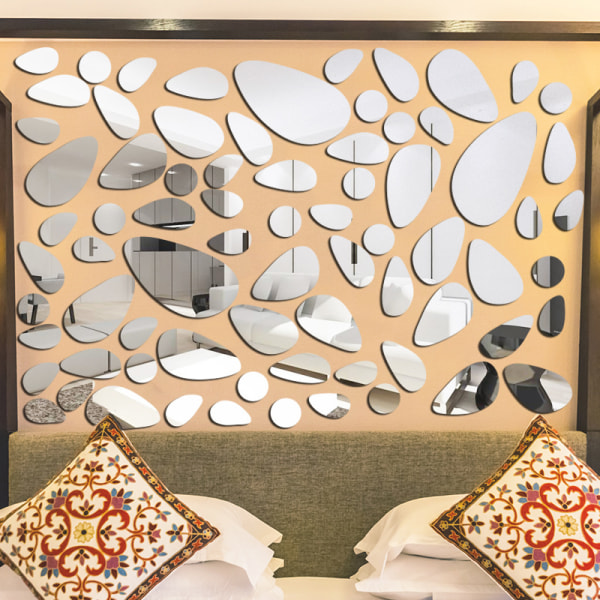 Akryl aftagelig oval wallsticker til soveværelsesindretning