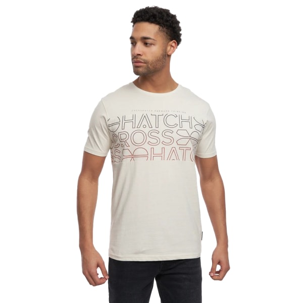 Crosshatch Fade T-shirt til mænd XXL Off White XXL