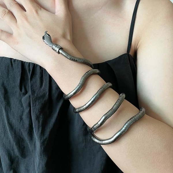Böjbart ormhalsband för kvinnor flexibelt justerbart ormarmband ormchoker