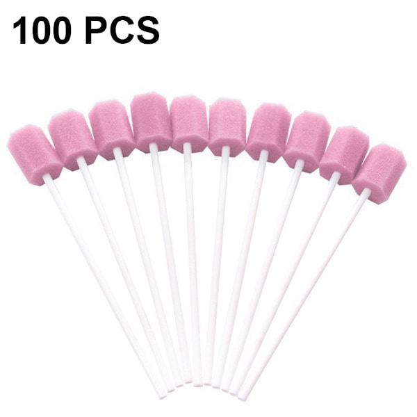 100 stk Oral Care Swabs - Tann Rengjøring Mun Toothette Oral