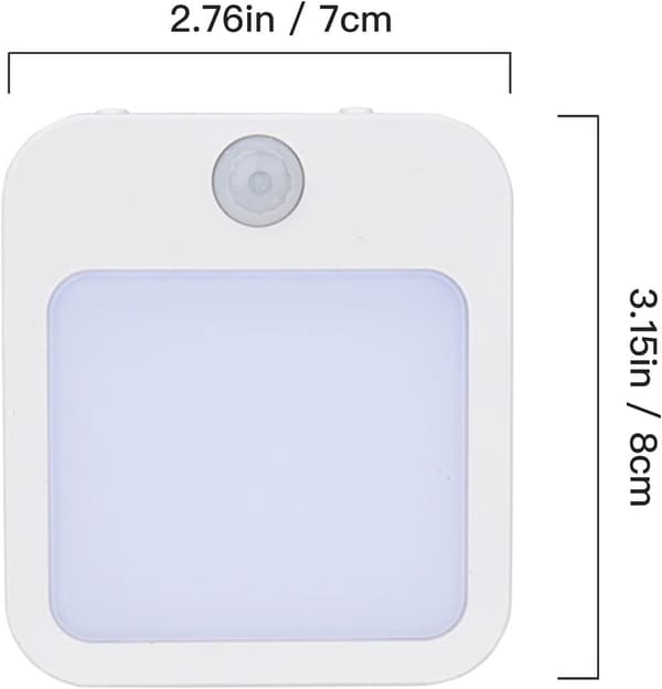Plug-in Natlampe 2-pak med Bevægelsessensor LED Dæmpbart Varmt Lys til Gang
