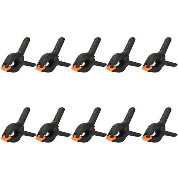 10pcs 4inch DIY Tools Plastic Nylon Clamps for Woodworking Hobby Black Spring