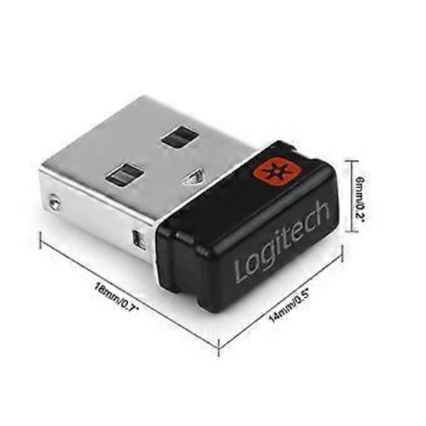 Trådlös Dongel Mottagare Unifying USB Adapter för logitech- Mus Tangentbord Anslut 6 Enheter för MX M905 M510 M505 M950