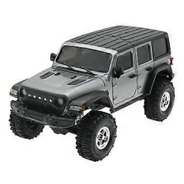 155mm Akselafstand RC Bil Karrosseri Chassis Kit med Forreste Bageste Kofangere til 1/18 RC Crawler TRX4M Grå