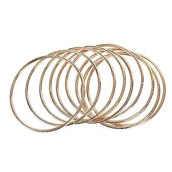 10-pack 3 tum Guld Drömfångarringar Bågar Makraméringar För Hantverk