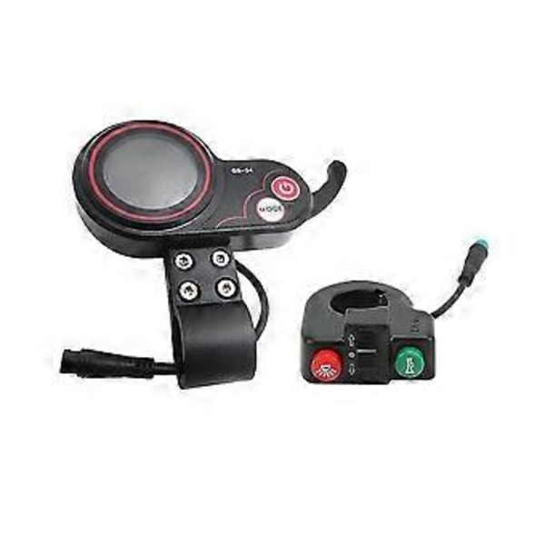 Qs-s4 48v-60v Tumgas LCD Display Mätare+knapp För Zero 8 9 10 8x 10x Elscooter