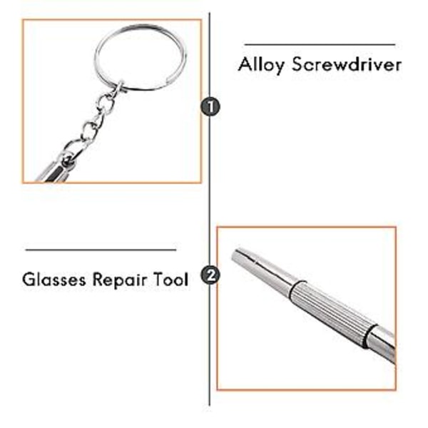 3in1 Mini Alloy Ruuvimeisseli Avaimenperä Kello Lasit Korjaustyökalu