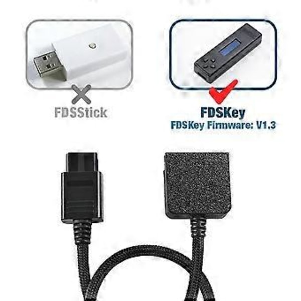 Til FDSKey Emulator Kabel Adapter Hot Swap til Twin Famicom AN-505-RD AN-505- Emulator Kabel Adapter